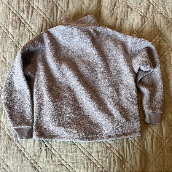 Everlane renew zip up turtleneck fleece sweater sweatshirt small baby blue - Picture 2 of 4